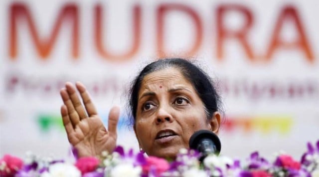 Nirmala Sitharaman addresses after inauguration Mudra Promotion Campaign and distributed loans to beneficiaries in the Chennai. (PTI/File Photo)