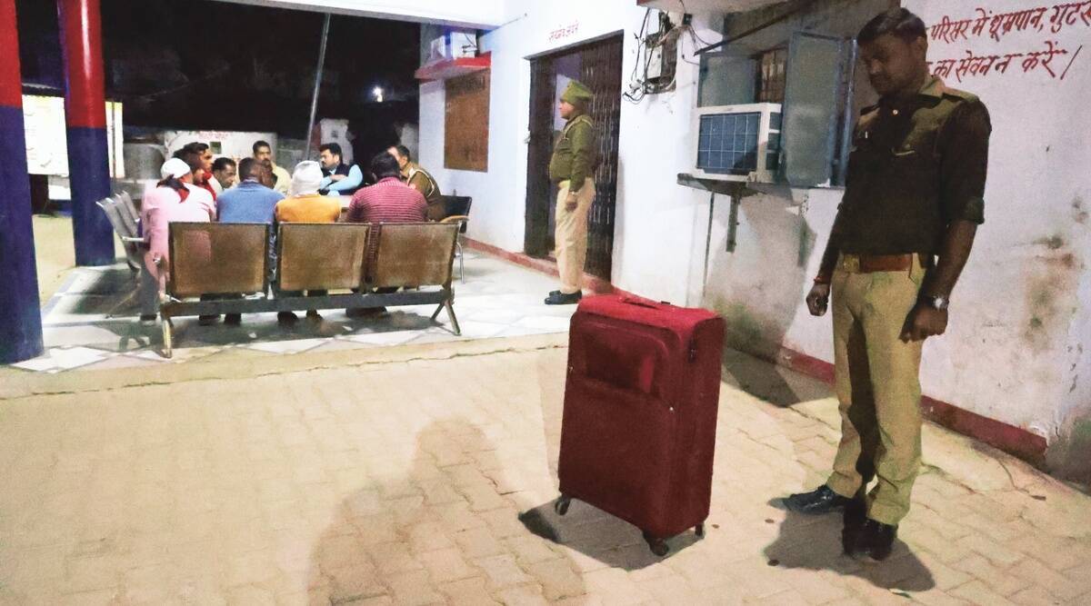 The suitcase in which the 21-year-old woman's body was found. (Express photo by Amit Mehra)