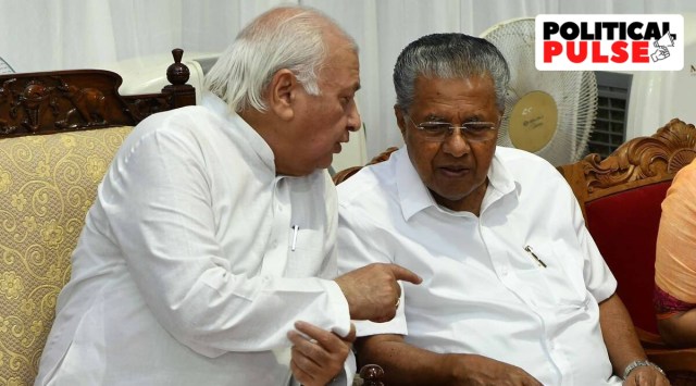 Kerala Governor Arif Mohammed Khan (L) and Chief Minister Pinarayi Vijayan (R). (Express file Photo by Sanjay Mohan)