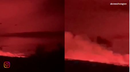 Mauna Loa, world's largest active volcano, volcano eruption, red sky, volcano turns sky red, indian express