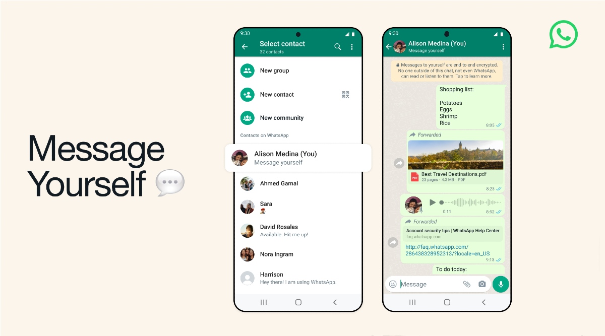 WhatsApp 'Message Yourself' feature starts rolling out to users ...