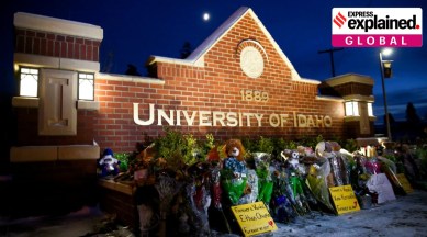 Memorial for the killed students in front of the University of Idaho