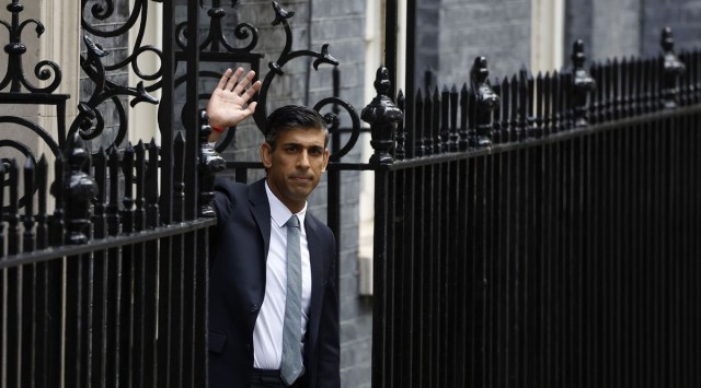 Rishi Sunak outside Number 10 in Downing Street. (Source: Bloomberg)