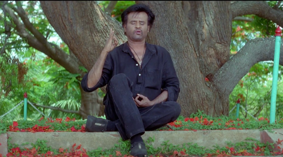 A still from Baba trailer