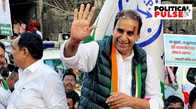 Mumbai: Former Maharashtra minister Anil Deshmukh waves at supporters after being released from Arthur Road jail, in Mumbai, Wednesday, Dec. 28, 2022. (PTI Photo)