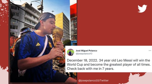 Argentine fan predicts World Cup 2022 will be won by Messi, Argentina, Lionel Messi, Messi World Cup 2022, Argentina vs France, Twitter, viral tweet, José Miguel Polanco, viral, trending, Indian Express