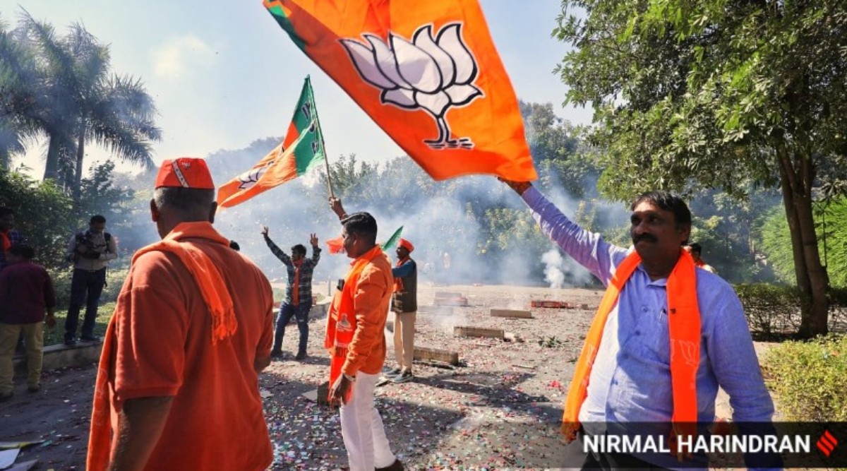 Bjp S Saffron Surge Sweeps Gujarat Retains Power For Record 7th Term India News News The