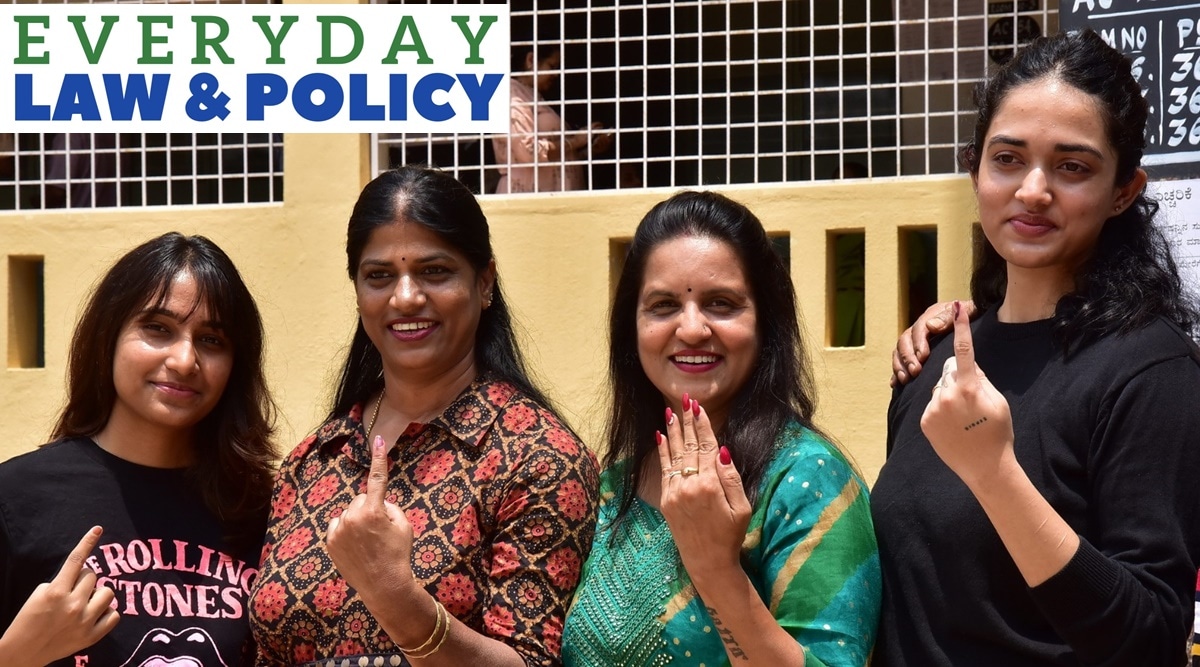 People cast votes in Bengaluru during the Karnataka Assembly elections