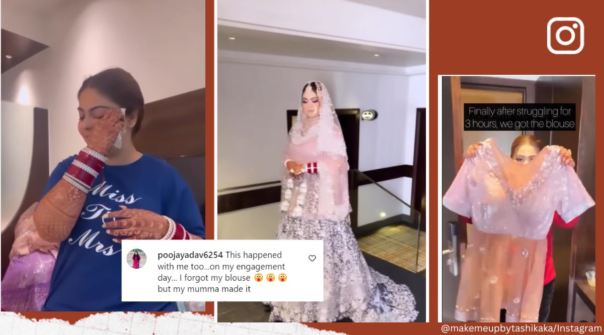 1200px x 667px - Bride customises wedding outfit after forgetting her blouse on the day of  function. Video goes viral | Trending News - The Indian Express