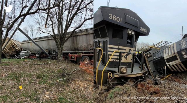 train derailment, train smashes truck, train accident video, train hits truck video, US, indian express