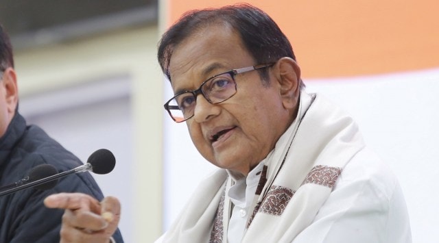 Chidambaram said the government is taking China's threat so seriously that it is afraid to speak about it. (Express file)