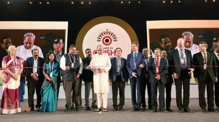 Chief Minister Naveen Patnaik inaugurates the third edition of ‘Make in Odisha’ international conclave for investors in Bhubaneswar on Wednesday. (Image source: Twitter@Naveen_Odisha)