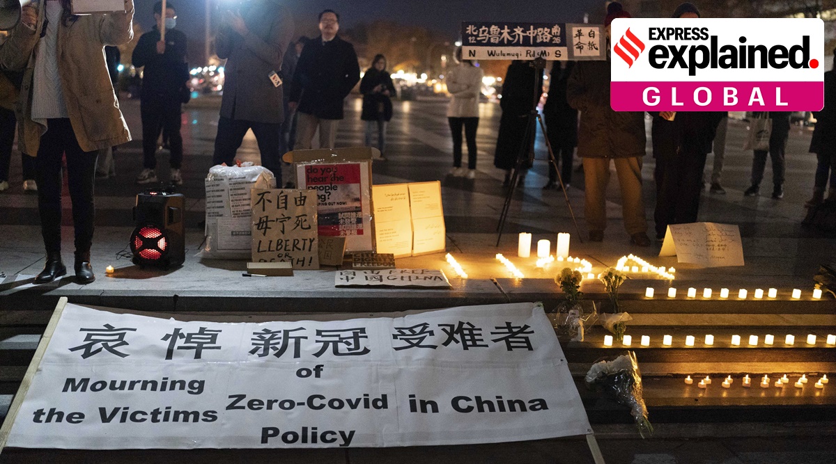 Demonstrators gather at Freedom Plaza in Washington, Sunday, Dec. 4, 2022, to protest in solidarity with the ongoing "White Paper" protests against the Chinese government's continued zero-COVID policies. (AP Photo)