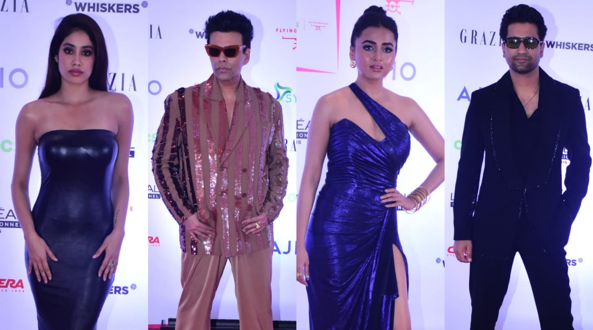 Janhvi Kapoor, Karan Johar, Tejasswi Prakash und Vicky Kaushal bezaubern den roten Teppich.  Siehe Bilder, Videos