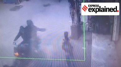 A screegrab of the Delhi acid attack captured on CCTV camera.
