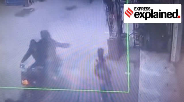 A screegrab of the Delhi acid attack captured on CCTV camera.
