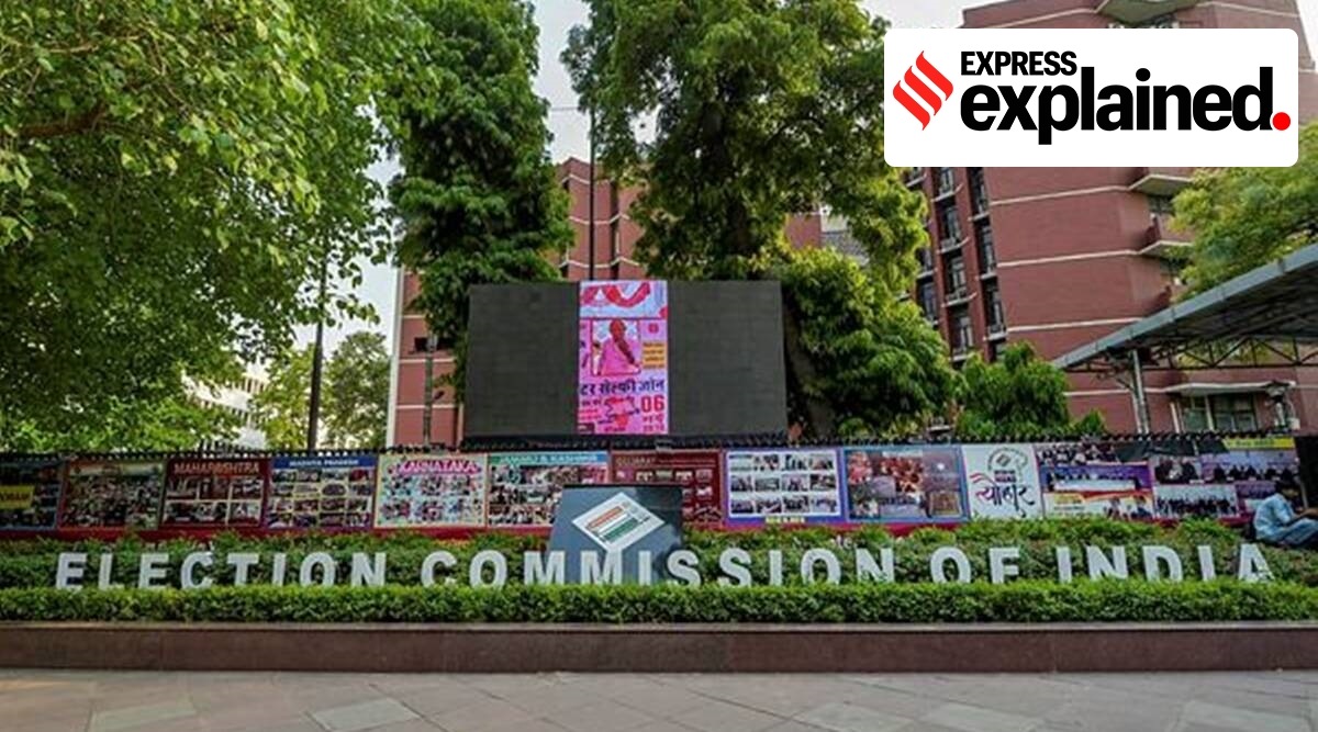 Facade of the Election Comission building in New Delhi