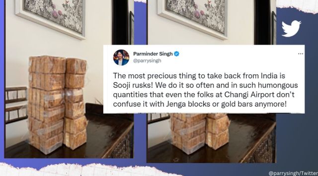 Ex-Google MD, Parminder Singh, rusks, sooji rusk, Twitter, Indian snacks, NRIs, foreign, airport, packing, viral, trending, Indian Express