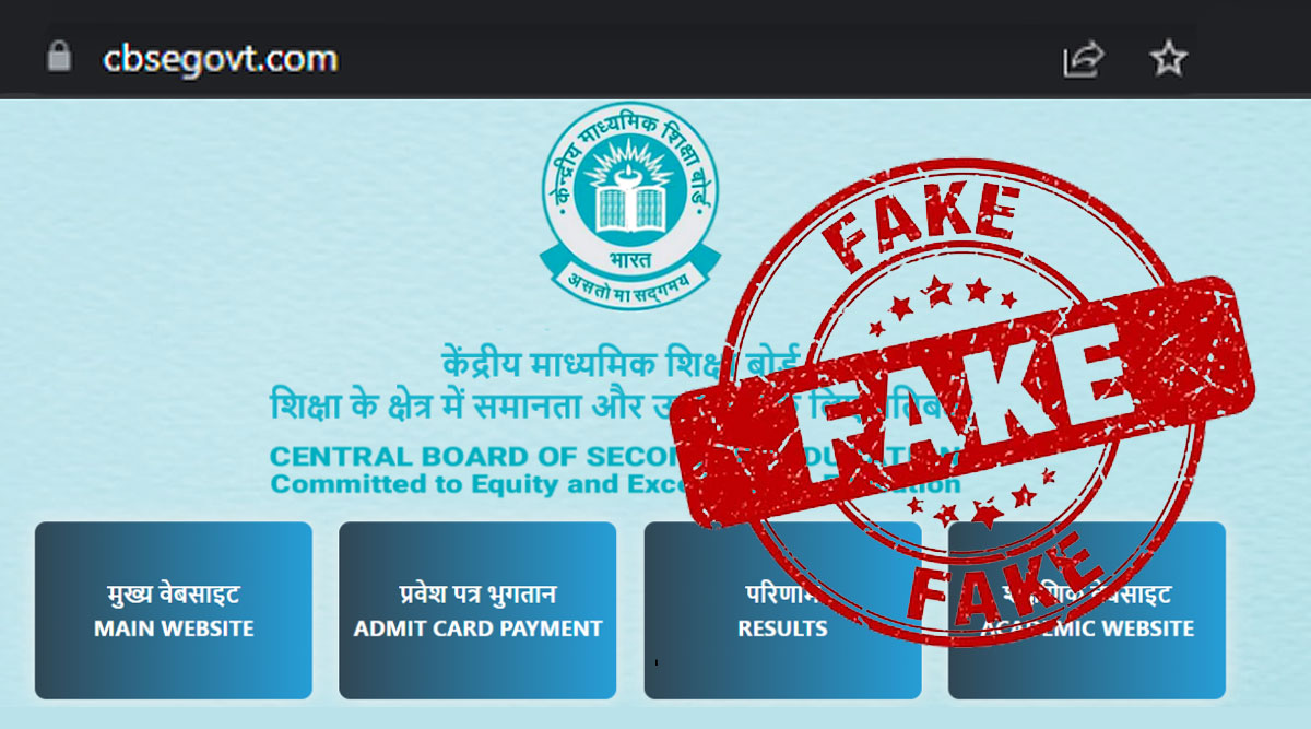 cbse.gov.in, cbsegovt.com, CBSE, PIB Fact Check, CBSE Fake website, CBSE fake date sheet, CBSE fake website found, CBSE fake website asks for admit card payment, PIB warns about CBSE fake website