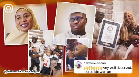 Guinness World Records shares video of Malian woman who gave birth to nine babies at once, Halima Cissé, Mali, Morocco, Casablanca, GWR, Guinness World Records, Instagram, most babies born at once, viral, trending, Indian Express
