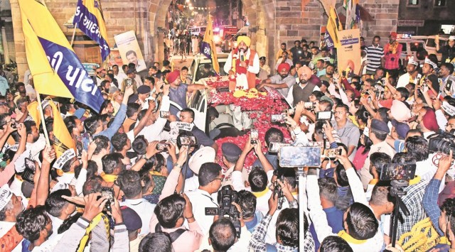 Sending party workers from Punjab to Gujarat was the brainchild of Rajya Sabha MP Sandeep Pathak, who was made the party in charge for Gujarat after it swept Punjab. Express