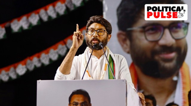 A Dalit leader who rose to prominence in the wake of the Una incident, and won his first election as an Independent backed by the Congress in 2017, Mevani ran an energetic campaign. (PTI)