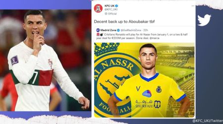 KFC mocks Cristiano Ronaldo, Ronaldo, Saudi Arabia, Al Nassr, Saudi club, FIFA World Cup 2022, FIFA, Manchester United, Portugal captain, Portugal v Switzerland, viral, trending, Indian Express