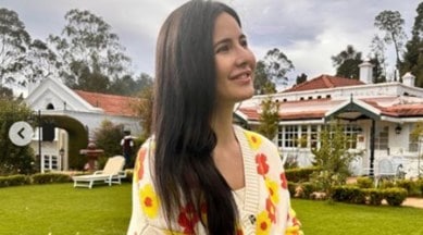 Katrina Kaif, Katrina Kaif travel, Katrina Kaif and Vicky Kaushal, Katrina Kaif Vicky Kaushal anniversary trip mountains, indian express news