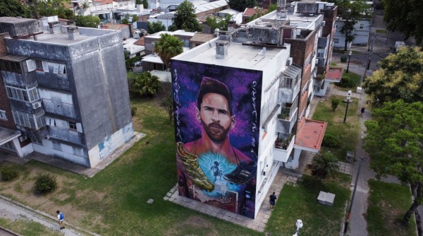 Messi mural