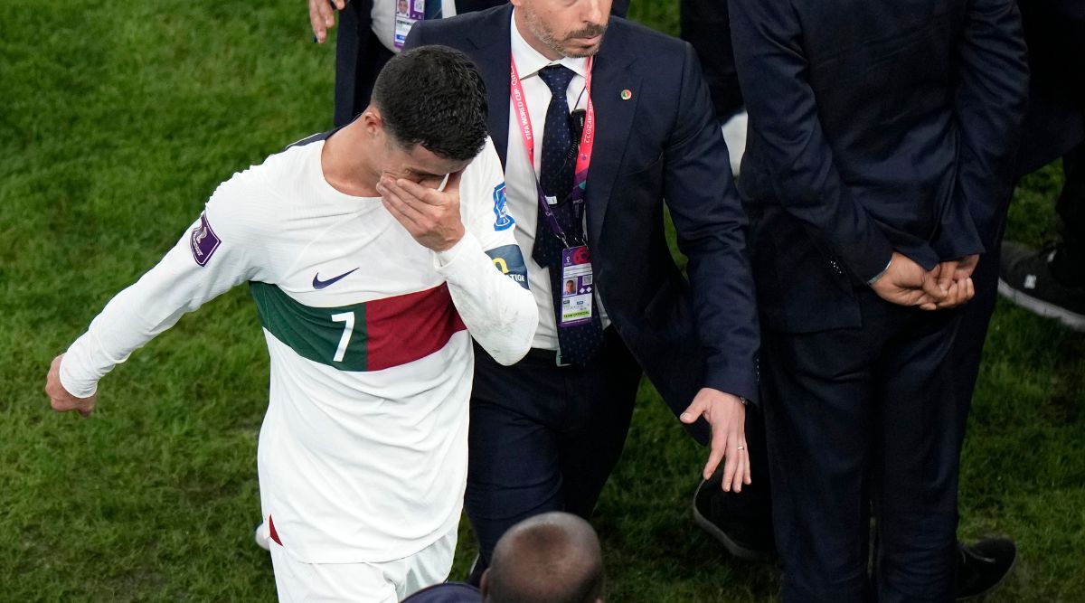 Cristiano Ronaldo exits in tears after Portugal's World Cup exit