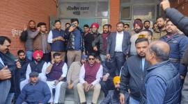 kharar protest nes, punjab news, indian express