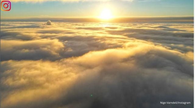 cloud inversion video, temperature inversion video, stunning video, cloud video, cloud, peak district, indian express