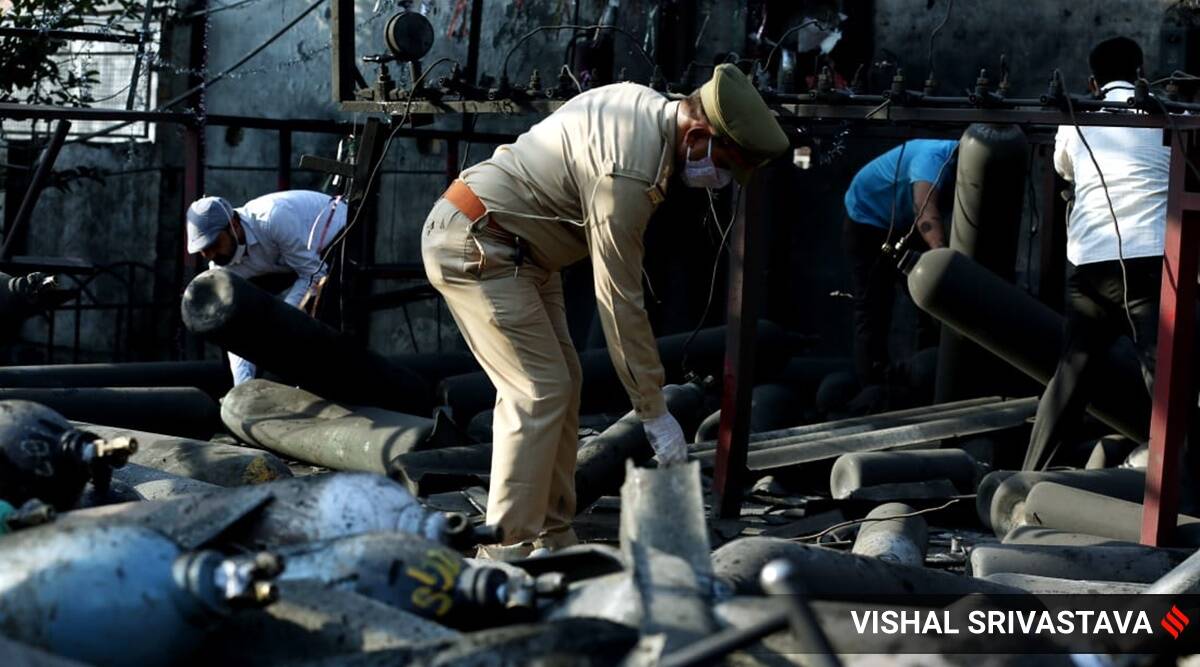 Two killed after oxygen cylinder explodes outside private hospital