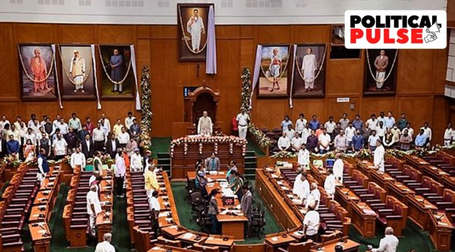 Winter Session of Karnataka Assembly, at Suvarna Vidhana Soudha in Belagavi, Monday, Dec. 19, 2022. (PTI Photo)