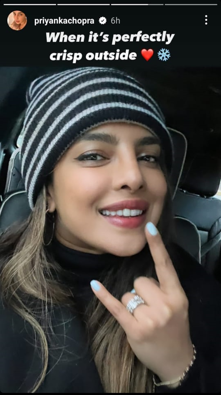 Priyanka Chopra, Priyanka Chopra news, Priyanka Chopra family, Priyanka Chopra and Nick Jonas, Priyanka Chopra in New Jersey, Priyanka Chopra daughter, Priyanka Chopra holiday season family, indian express news