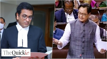 The debate was reopened after Union Minister for Law and Justice Kiren Rijiju said the Collegium system of appointments needed to be reconsidered. (Express photo, PTI)