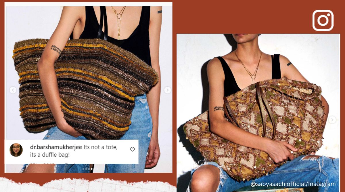 Sabyasachis latest collection of tote bags does not go down well with netizens