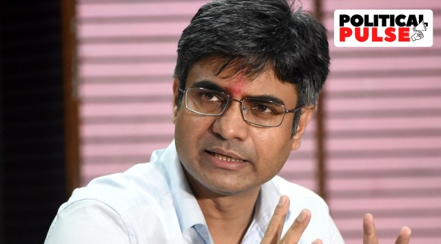 Within six years of joining the AAP, Pathak, who had a short stint as an assistant professor at IIT Delhi, has become one of the most influential leaders in the party. (Express Photo by Rohit Jain Paras)