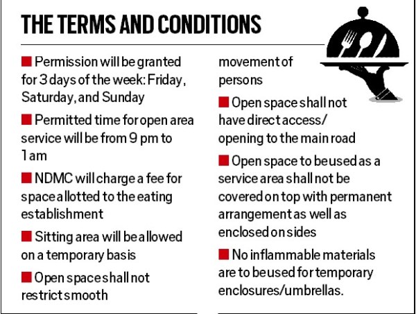Connaught Place Restaurants Could Soon Serve Food Outside At Night On 