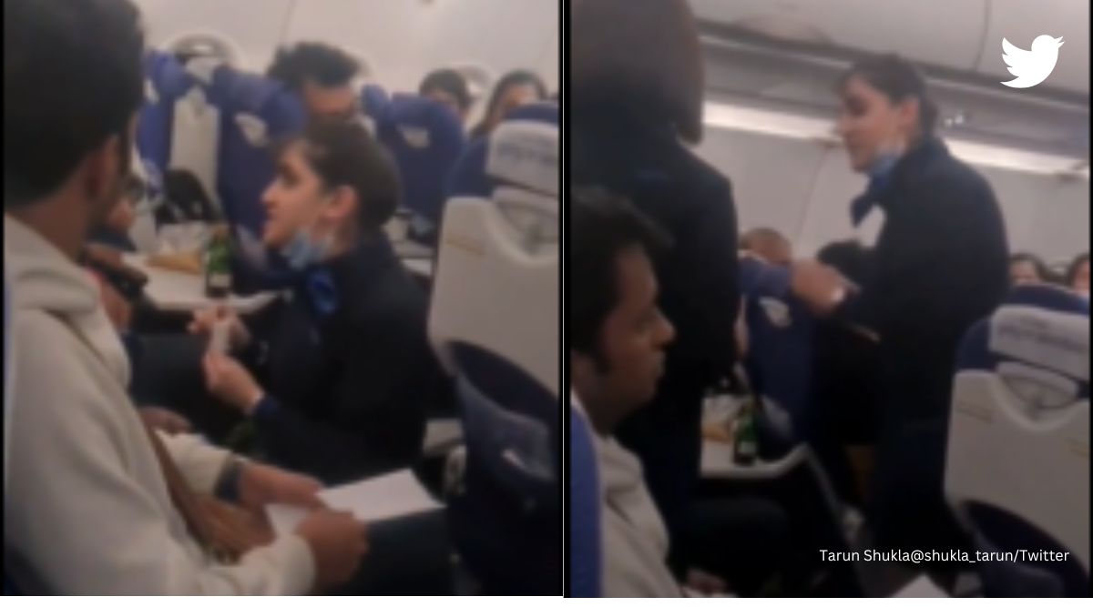 Indigo, indigo crew member shouting, indigo crew member fight, indigo viral video, fight with passenger, i am not your servant, indian express
