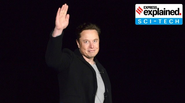SpaceX's Elon Musk waves while providing an update on Starship, on Feb. 10, 2022, near Brownsville, Texas.
