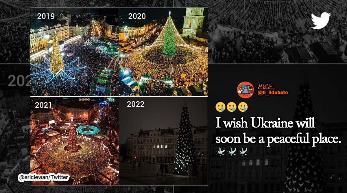 These photos of Ukraine’s Christmas decorations are both heartbreaking