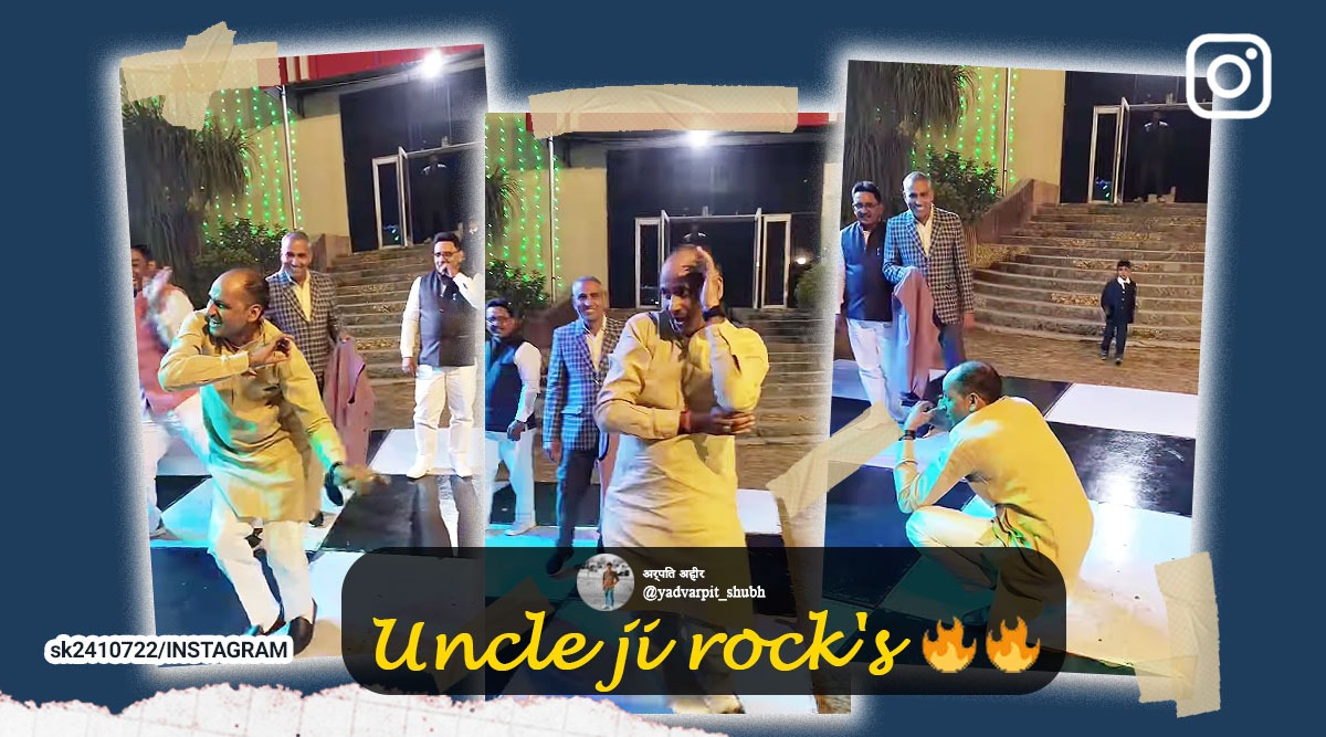 man dancing video, man dances to Yaar Mera Titiliaan Warga, dance video, indian express