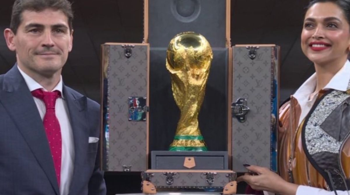 Deepika Padukone unveils FIFA World Cup 2022 trophy with Iker