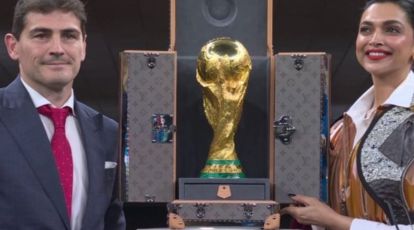 Deepika Padukone unveils FIFA World Cup 2022 trophy with Iker Casillas,  shares sister Anisha's comment