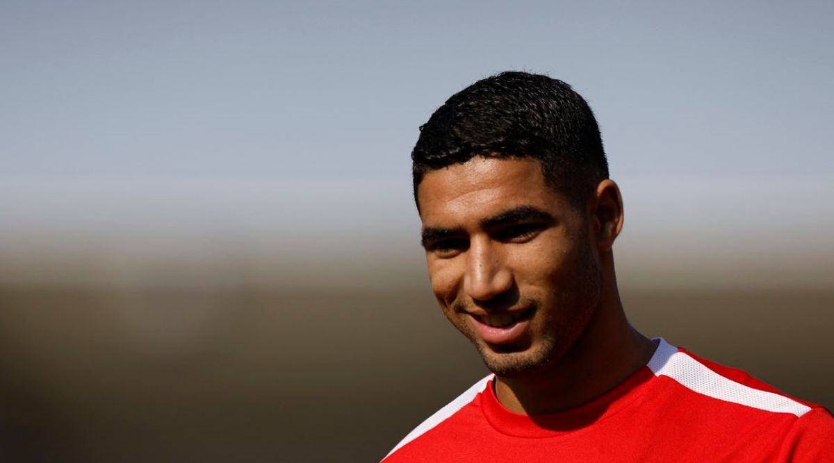 Achraf Hakimi of Morocco during the 2018 FIFA World Cup Russia