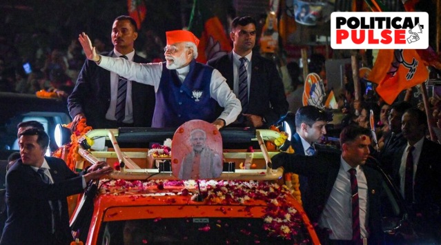 Prime Minister Narendra Modi during an election campaign for the Gujarat Assembly elections, in Ahmedabad, Thursday, Dec. 1, 2022. (PTI Photo)