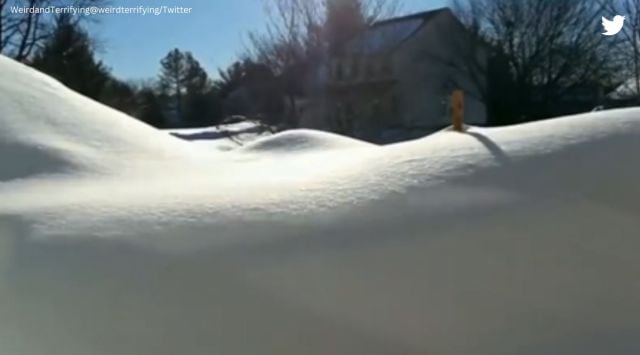 blizzard timelapse video, timelapse video of blizzard, blizzard in us, snowstorm video, indian express