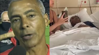 Romario wishes Pele.