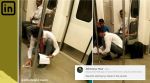 Young boy on Delhi Metro cleans up after spilling his food, cleaning, Delhi Metro, wins praise of netizens, LinkedIn post, viral, trending, Indian Express
